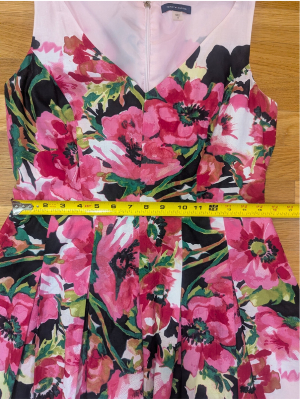 Tommy Hilfiger Pink Floral Sleeveless Dress Size 10 - Picture 10 of 16